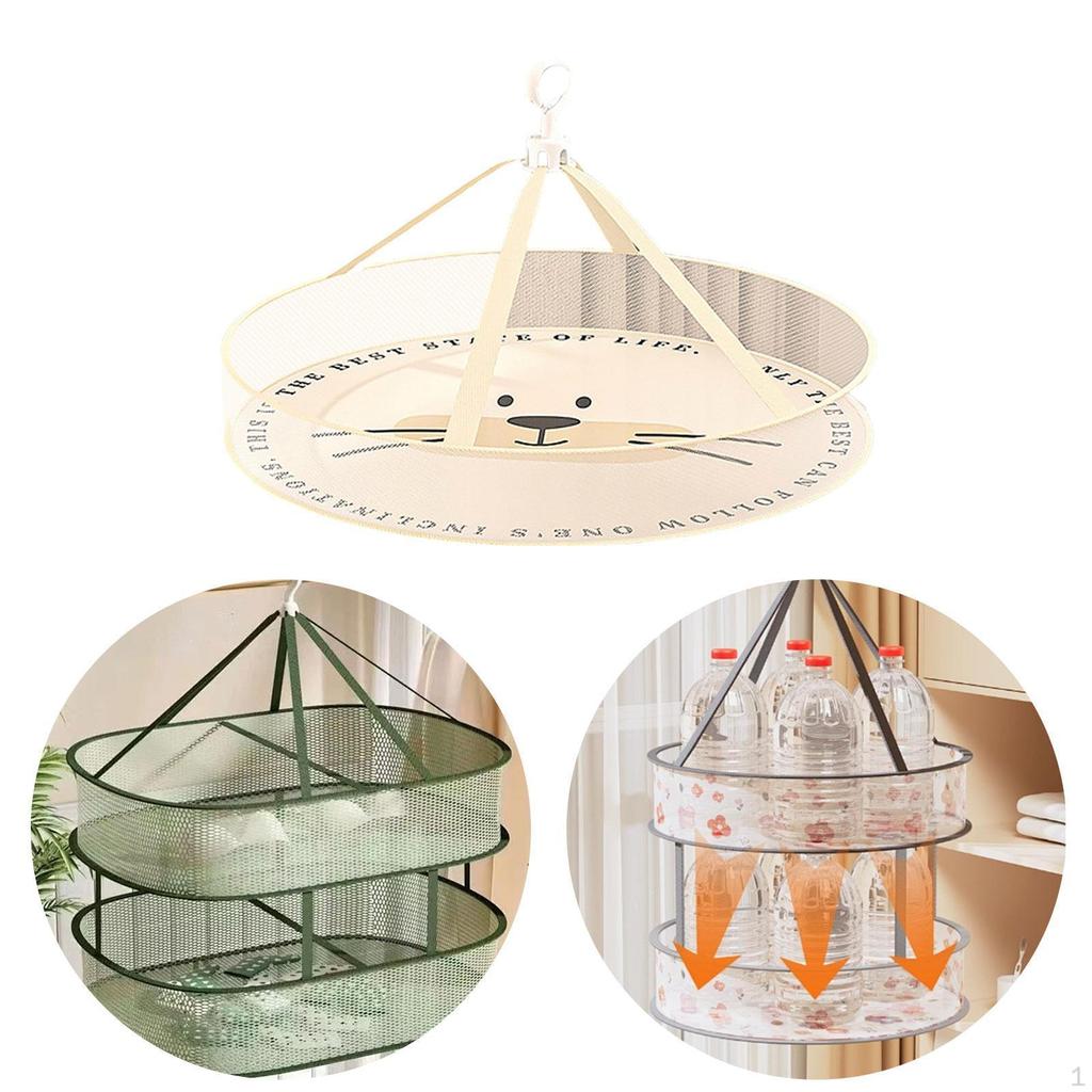 Clothes Hanging Dryer Rack Sweater Drying Folded Flat Mesh Net Dry for Laundry Indoor