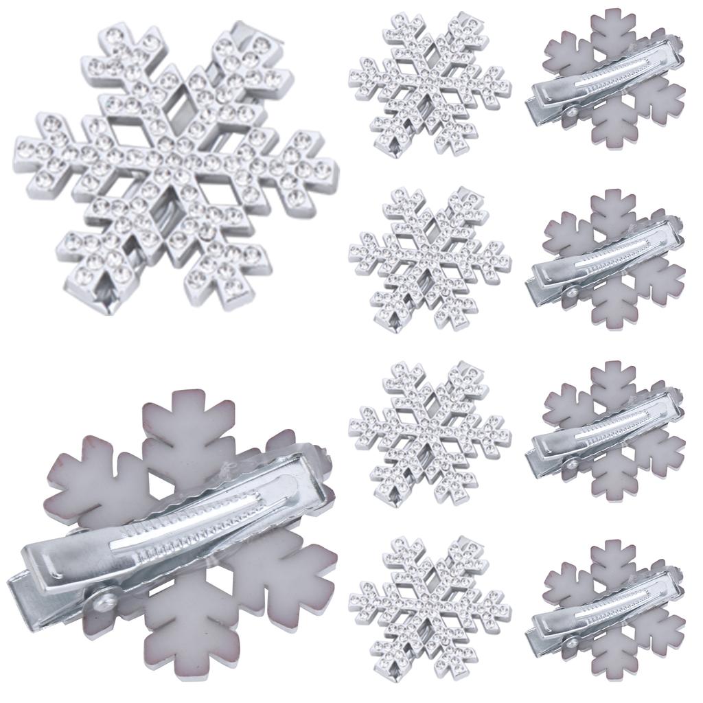 Cute Sparkling Snowflake Duckbill Hairpin Beautiful Snowflake Hairpin Hair Clip Hair Accessory for Fashion Enthusiasts