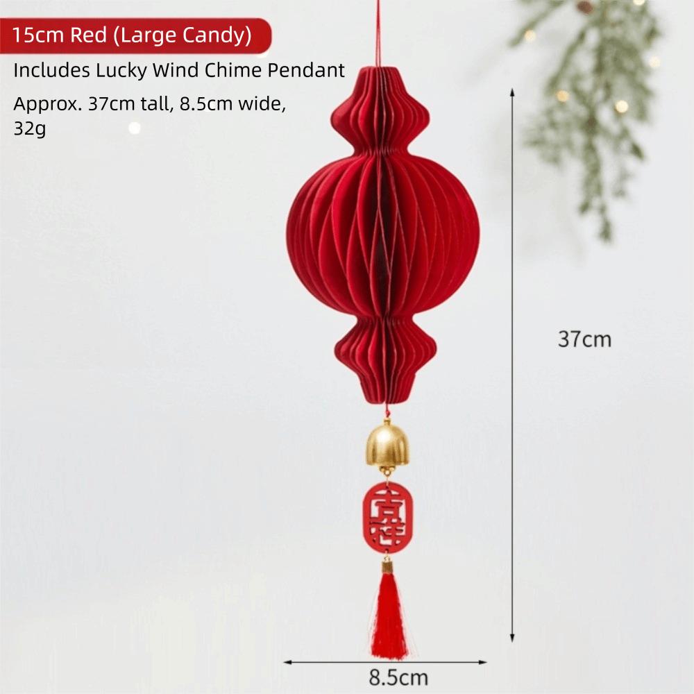 2026 Red Honeycomb New Year Decorations with Tassel Paper Christmas Tree Ornament Hanging Style Christmas Balls Patio Decor