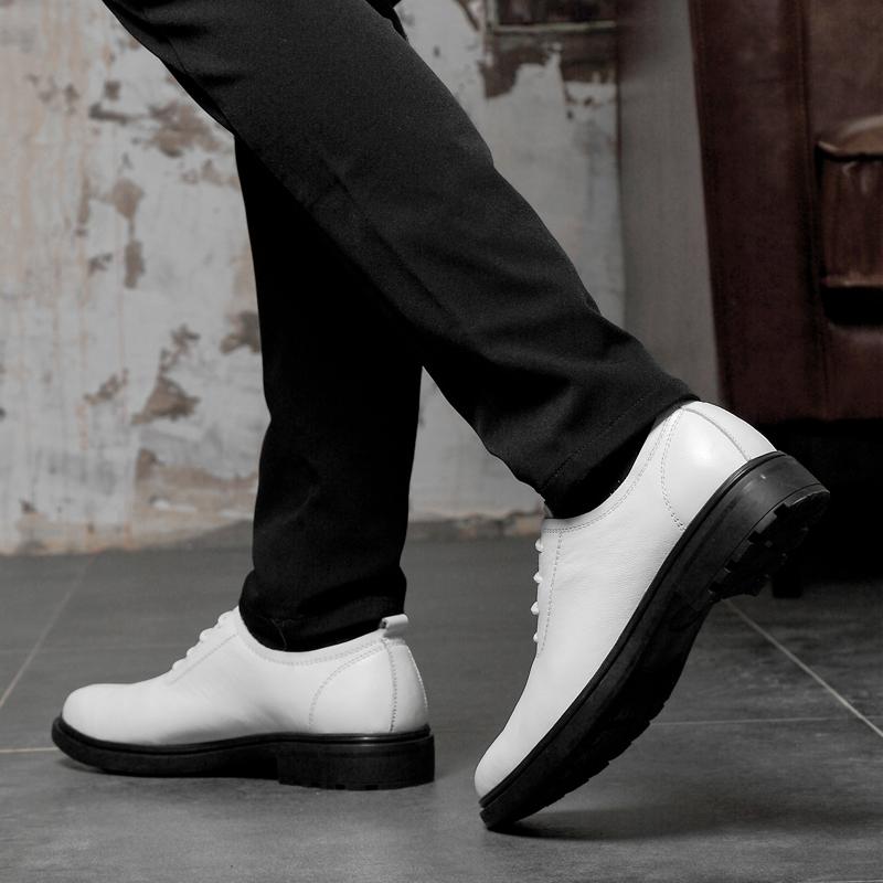 Men Genuine Leather Shoes Fashion Lace-Up Sneakers Real Leather Mens Italian Designer Flats Luxury Business Shoes