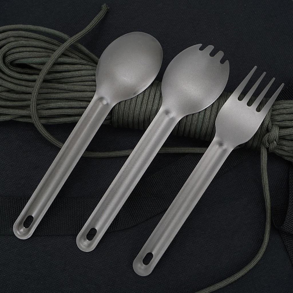 Tragbare Ultraleichte Titan Gabel EDC Tafelgeschirr Outdoor Camping Wandern Picknick