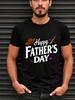Happy Fathers Day Cowboy Hat Paintbrush Unisexs T Shirt Classic Fit Short Sleeve Casual Tee For Dad