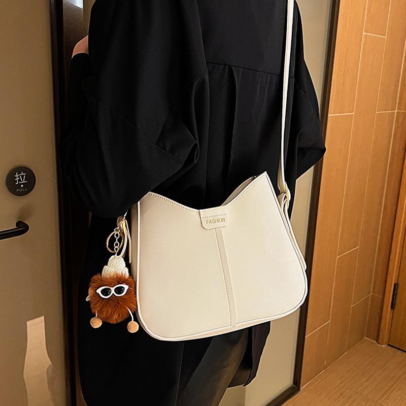 Retro shoulder bag popular bag women's new spring fashion simple trend messenger bag bucket bag