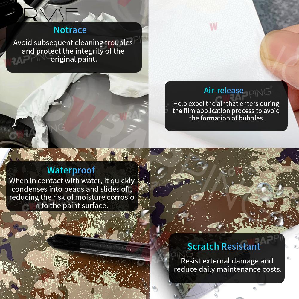 Military Green Exterior Car Vinyl for Motorcycle Desert Camouflage Mosaic Wrap Foil Car Tuning Accessories Auto Camo Motorcycles