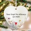 Christmas Ornament Heart-Shaped Friendship Acrylic Ornaments for True Friends Christmas Decor Ornaments for Family Friends