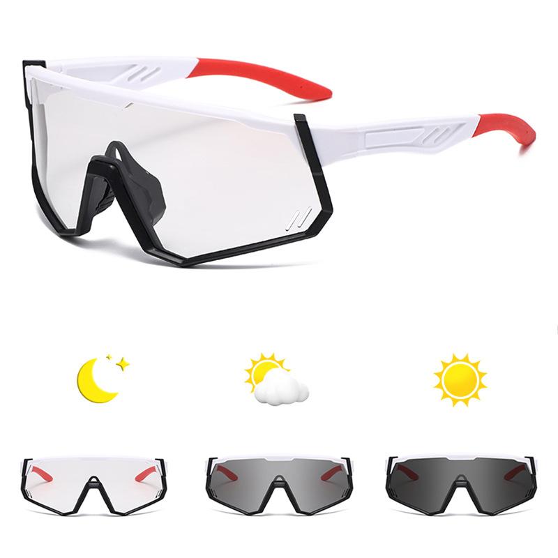 Day Night Cycling Glasses Photosensitive Color Changing Outdoor Sports Sunglasses Adult Men's Women's Windproof Goggles Cross