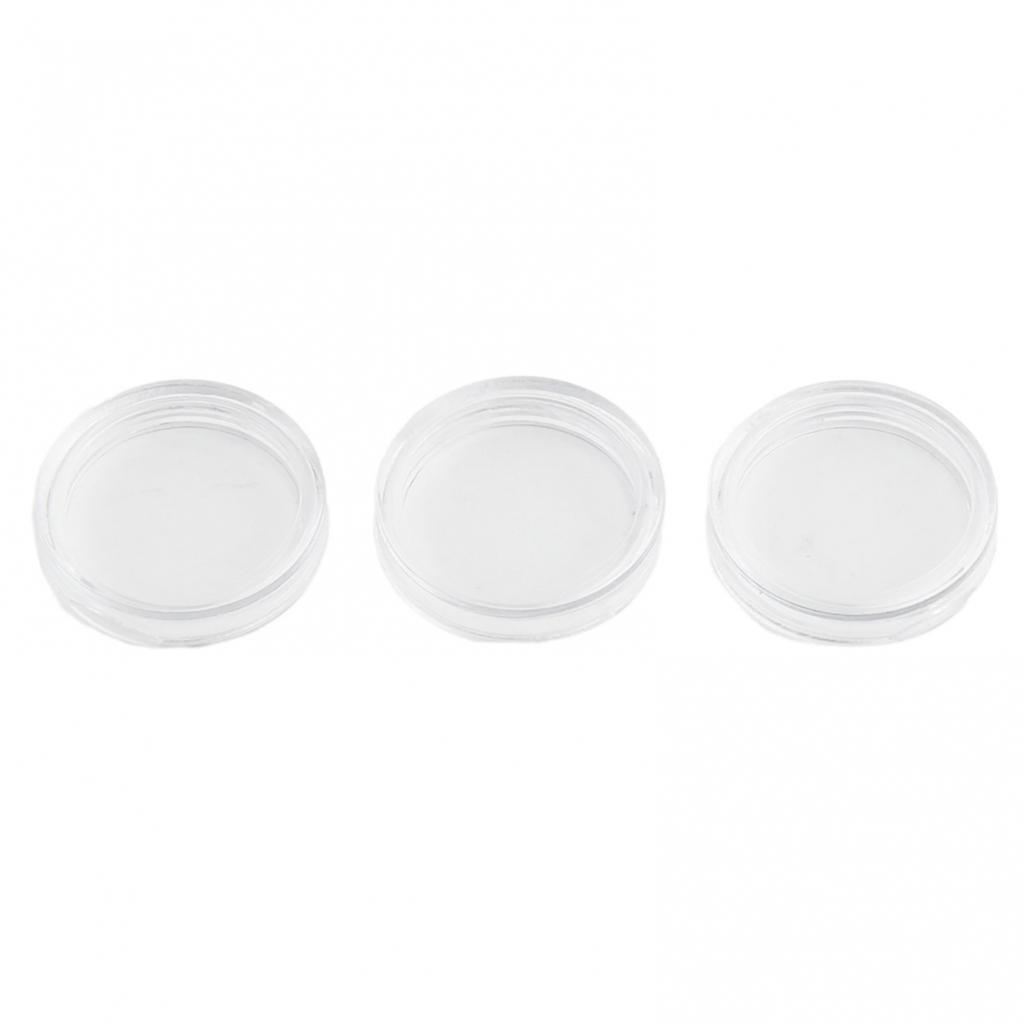 100pcs Coin Capsule Commemorative Transparent Plastic Round Box Supplies