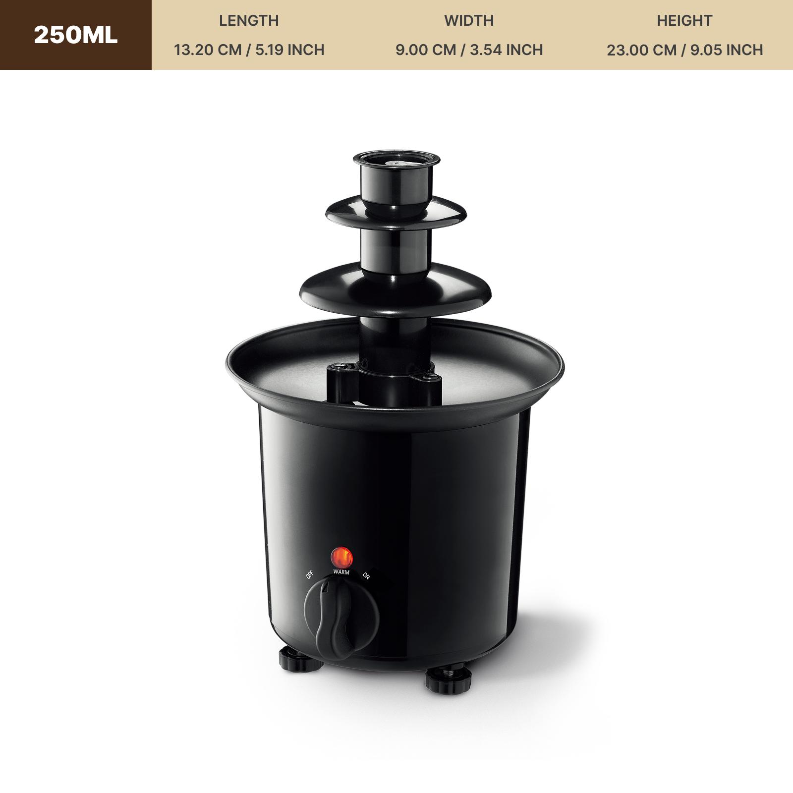 

Трехъярусный шоколадный фонтан для фондю WANVOAPLS - Электрическая машина для подогрева и плавления шоколада из нержавеющей стали - Подогрев и плавление шоколада, масла, карамели 250ML чёрный