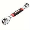 Multifunctional Socket Tiger Wrench Multi-angle Wrench with 12 Corners 360-Degree Rotating Head Rubber Handle Sleeve Wrench Tool