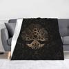 Mjolnir  the Hammer of Thor Blanket Flannel Autumn/Winter Viking Breathable Soft Throw Blankets for Bedding Travel Quilt
