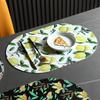 Table Mat PU Leather Placemat Nordic Style Print Waterproof Oil Proof Non Slip for Home Kitchen Wedding Dining Settings