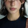 Versatile High-End Style Flower Pendant Earrings: Simple & Unique Ear Studs