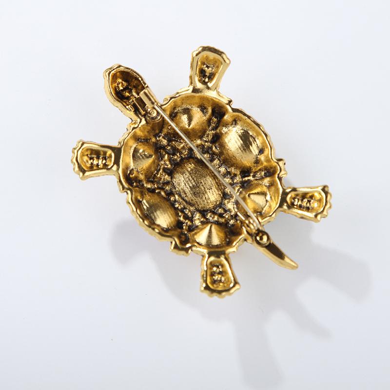 Exquisite Vintage Strass Schildkröten Broschen Für Damen Kleidung Mantel Schmuck Accessoires Geschenke