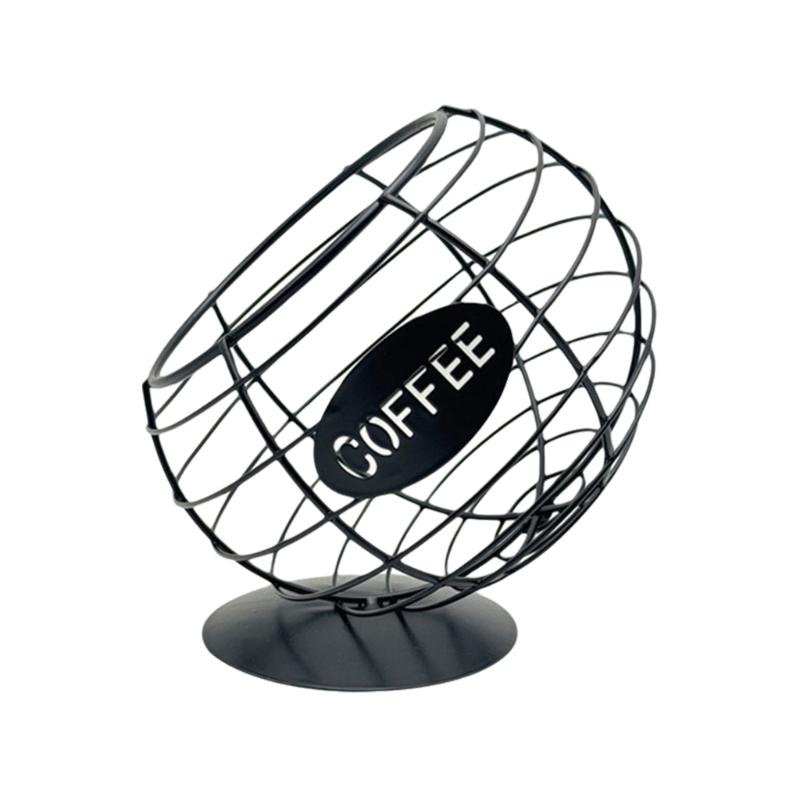 

Efficient Coffee Storage Rack Espresso Pods Iron Art Organizer Fruit and Snacks Diagonal Storage Basket Kitchen Supplies