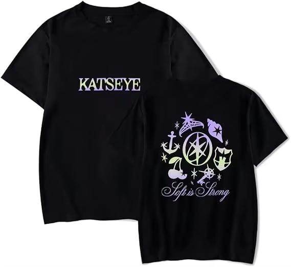 Katseye Merch Sliten T-shirt Unisex Mode Popmusik Kortärmad Skjorta Träningskläder Streetshirt Cool Sommar T-shirt Toppar