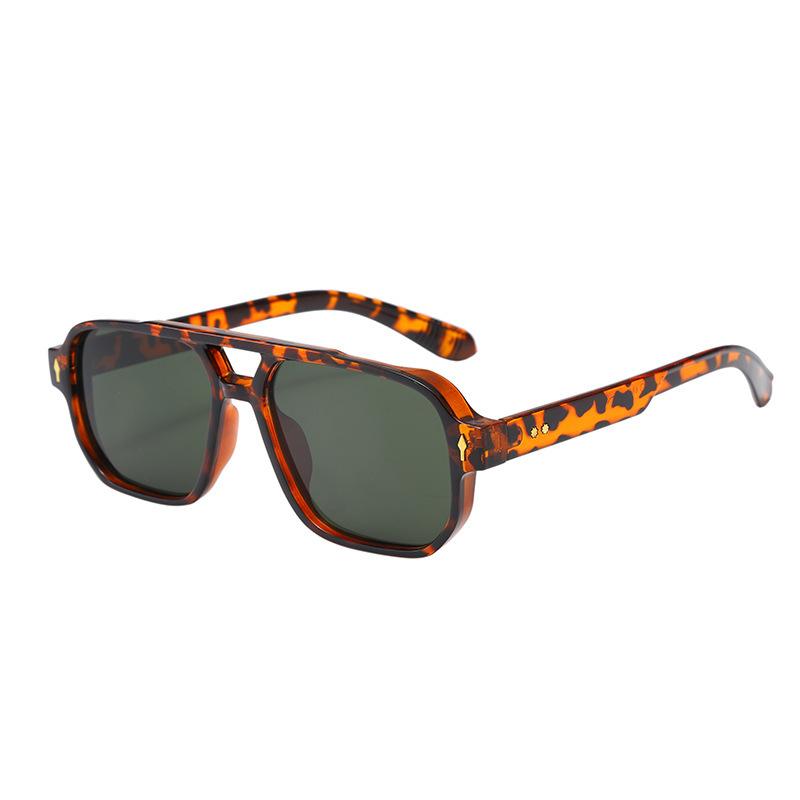 2025 Sunglasses New Square Fashion Double Beam Men's Casual Driving Business Trend