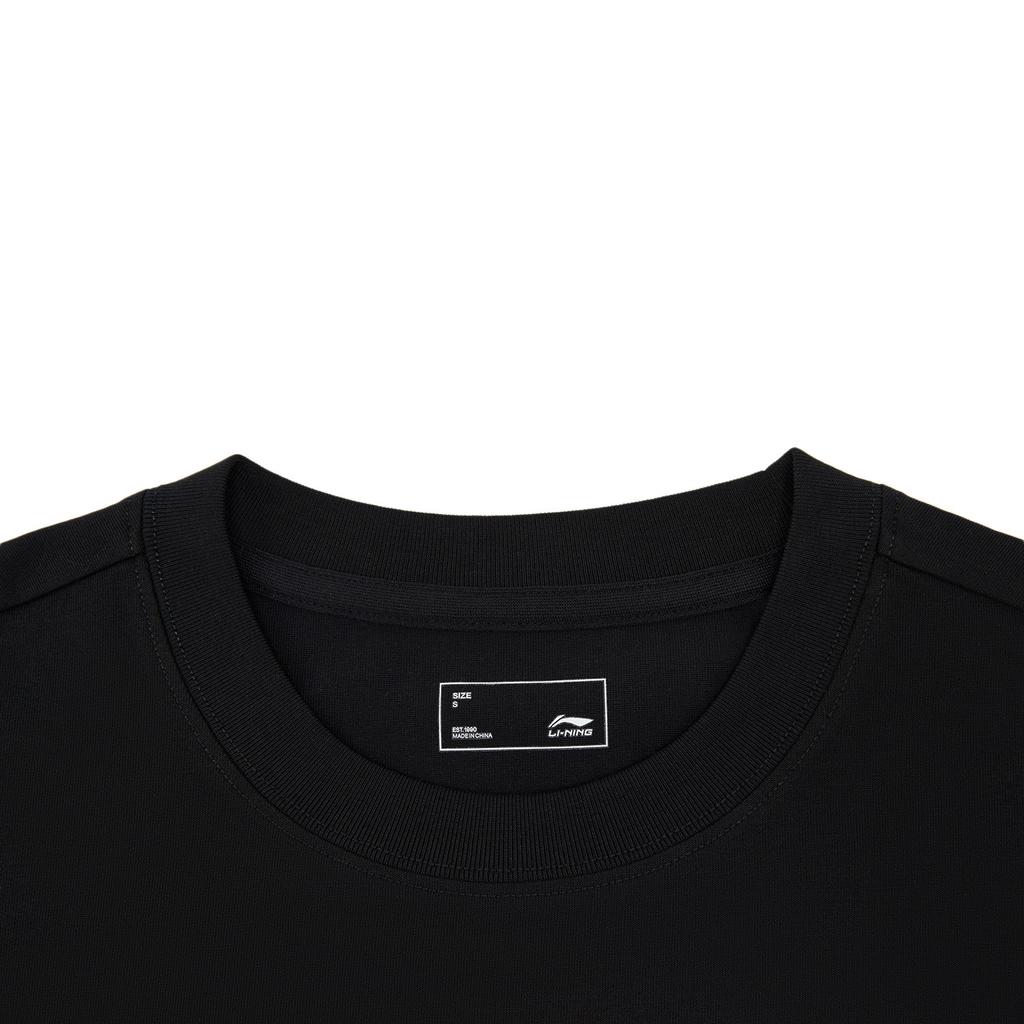 Li Ning Sports Lifestyle Series Round Neck Letter Print Couple Casual T-Shirt Unisex Tops ATSW303-1