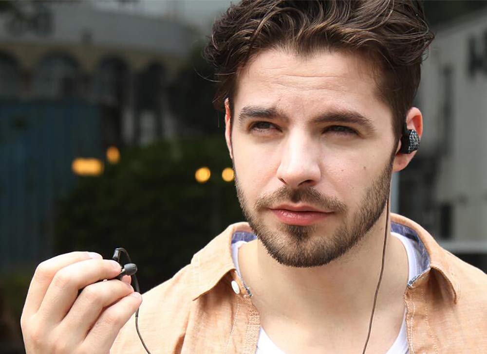 KZ ZST Hybrid Driver Earphones Earphones no 1BA+1DD High-Performance In-Ear (Purple, microphone)