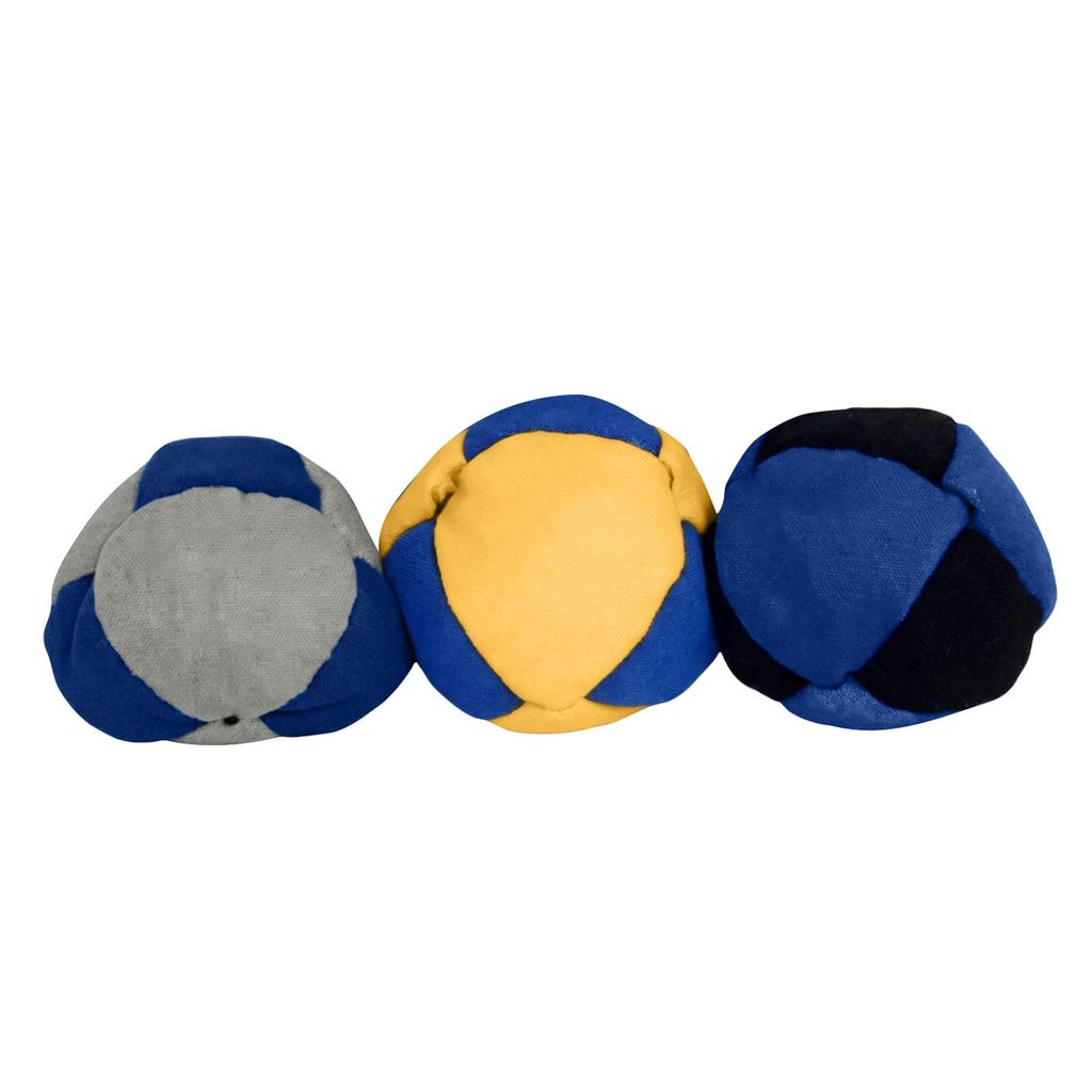 3er-Pack Bälle mit Kordelzug-Aufbewahrungsbeutel Strapazierfähiger weicher Baumwollstoff Footbags für Indoor-Outdoor-Spiel Übung Koordinationsschulung