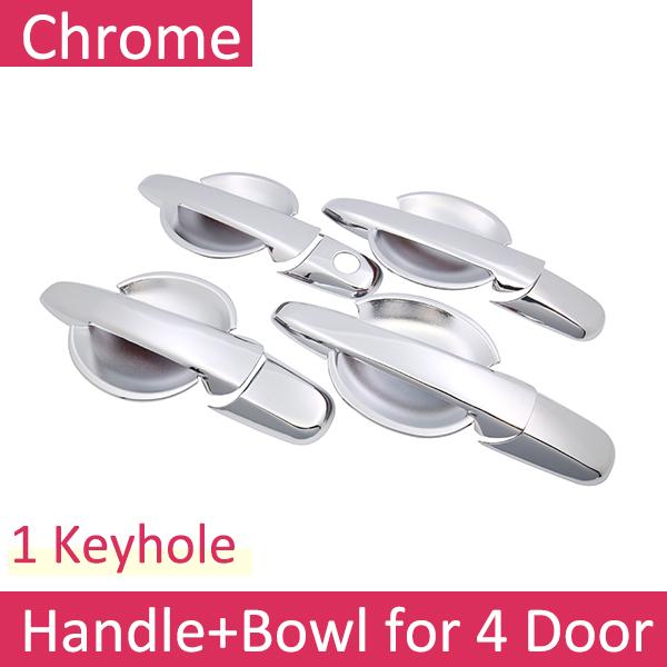 Black Carbon Fiber Handle Or Chrome Side Door Cover Trim Set for Mazda 5 Premacy 2004~2018 Car Accessories 2005 2006 2007