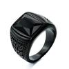 Punk Hochwertiger Mehrfarbiger Steinring für Männer Frauen Hip Hop Ahornblattmuster Edelstahlring Schmuck Geschenk Dropshipping