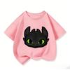 Cozy Kids Short Sleeve Tee Trendy Round Neck Adorable How To Train Your Dragon Pattern Cute Street Daily Wear 3 14
