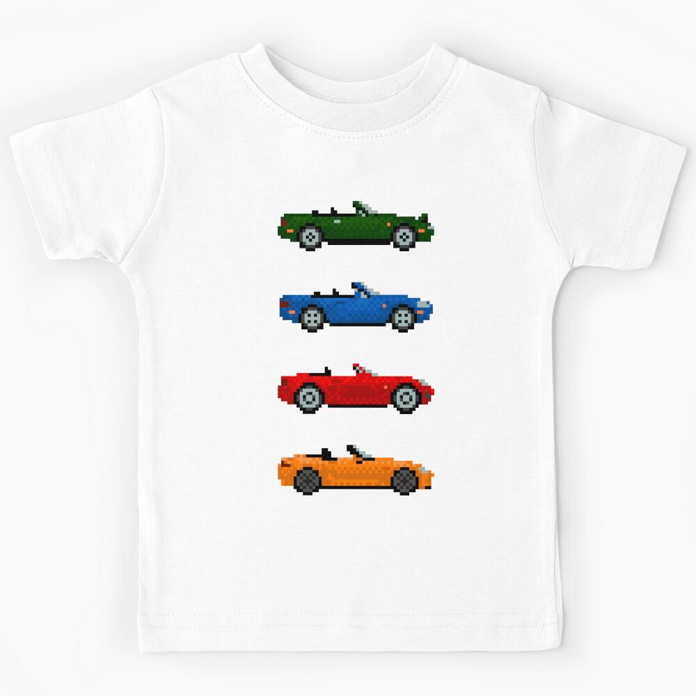 Pixel art Miata generations special editions Kids T-Shirt 100