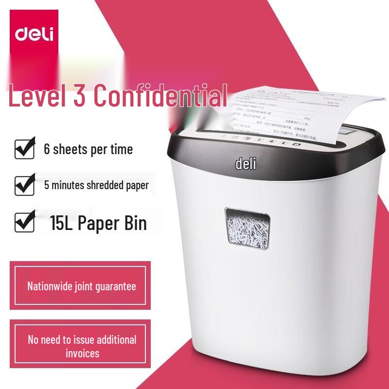 

Deli Personal Multi-Function Paper Shredder
