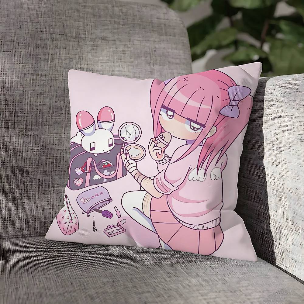 Cute M-Menhera C-Chan Girl Pillow Case For Sofa Decor Car Office Room Printing Cushion Cover Decorations and Protector