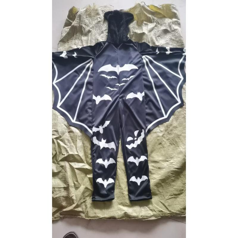 New Kids Vampire Costume Anime Black Vampire Bat Cartoon Character Halloween Costume Battle