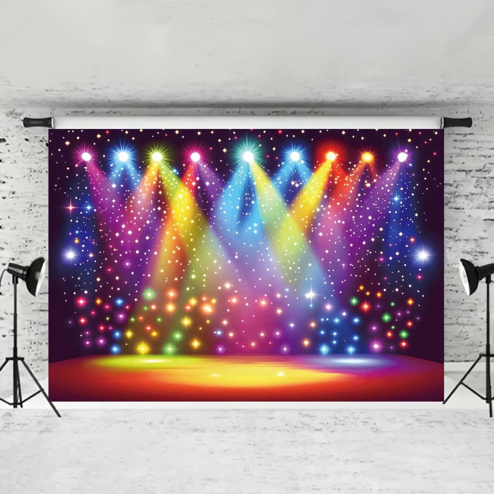 A Shiny Concert Stage Background Banner - Durable Photography Background, Party Decoration, Room Decoration