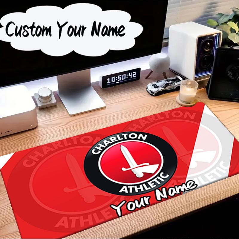 Custom Name Mouse pad Charlton FC Crest Mouse Pad Desk Mat, Non-Slip Rubber Backer Pad For Computer Notebook Gaming Mouse Pad Birthday Gift