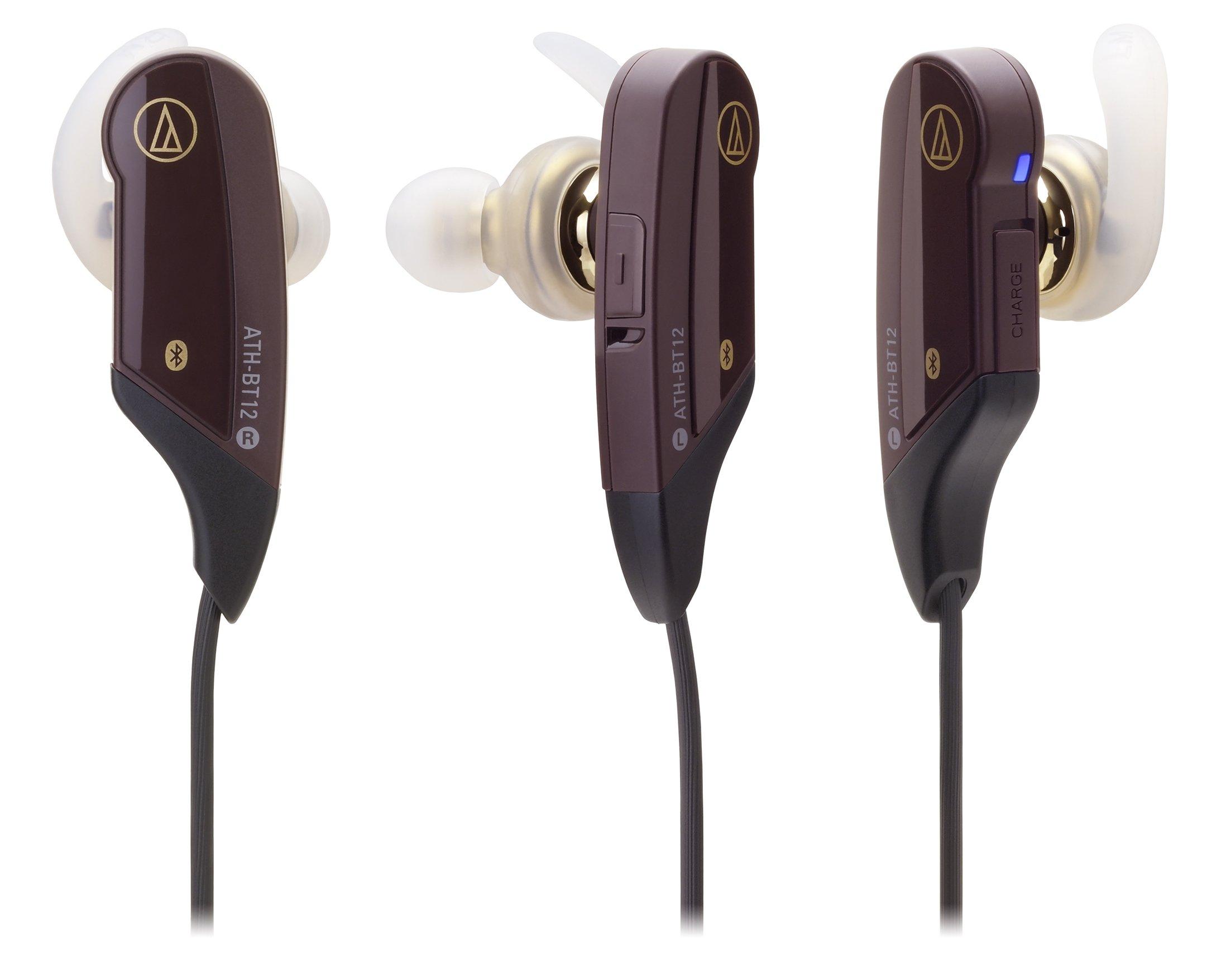 

audio-technica SoundPhone Canal Earphones Wireless Brown ATH-BT12 BW