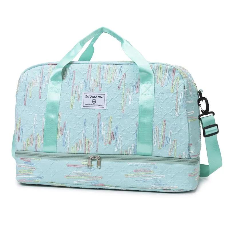 Bolsa de Fitness de Gran Capacidad Bolsa de Almacenamiento para Corta Distancia Bolsa de Viaje Bolsa de Equipaje para Deportes Yoga Bolsa de Viaje Multicapa