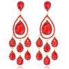 Geometric Water Crystal Drop Earrings With Electroplated Finish For Womens Fashion Accessory