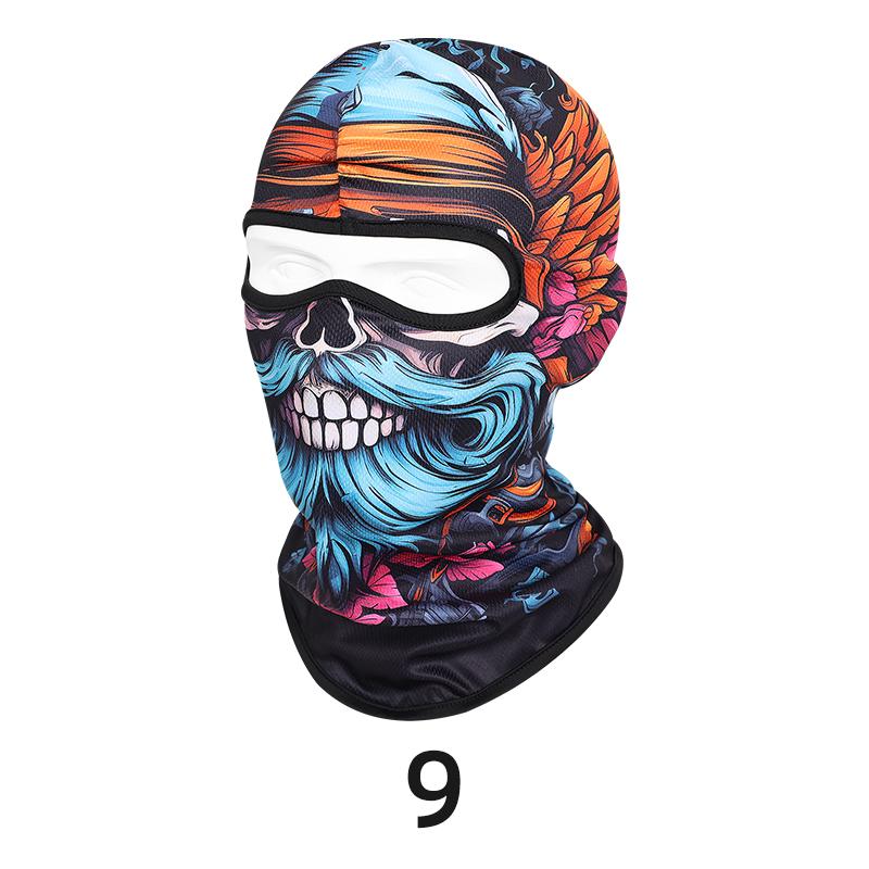 Neue modische Sturmhaube mit Bart und Totenkopf, Skimaske, Motorrad-Vollmaske, taktische Kapuze, Kopfbedeckung, Maske für Radfahren, Jagd, Angeln