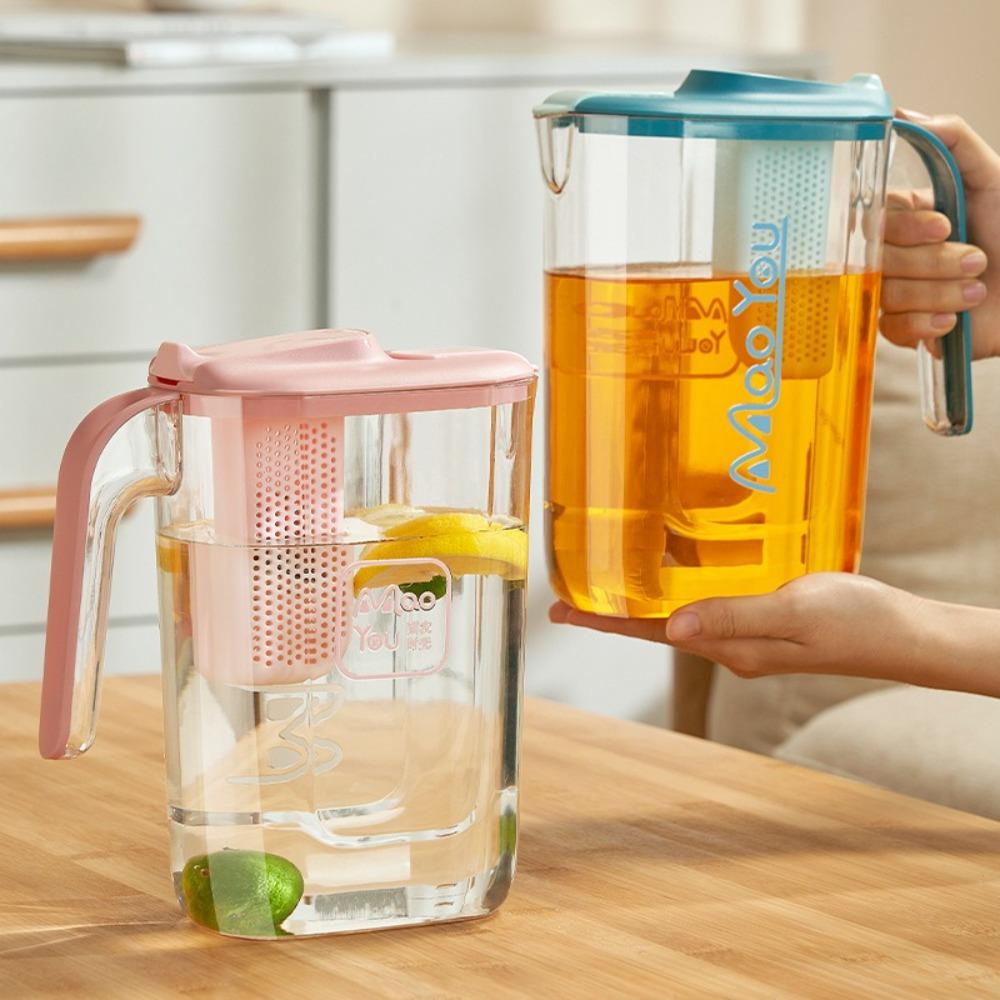New 2200ml Cold Water Pitcher ABS With Tea Strainer Water Kettle Drop-resistant Large Capacity Water Bottle Summer