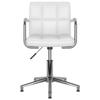 VidaXL Chaise pivotante de salle à manger Blanc, Similicuir.