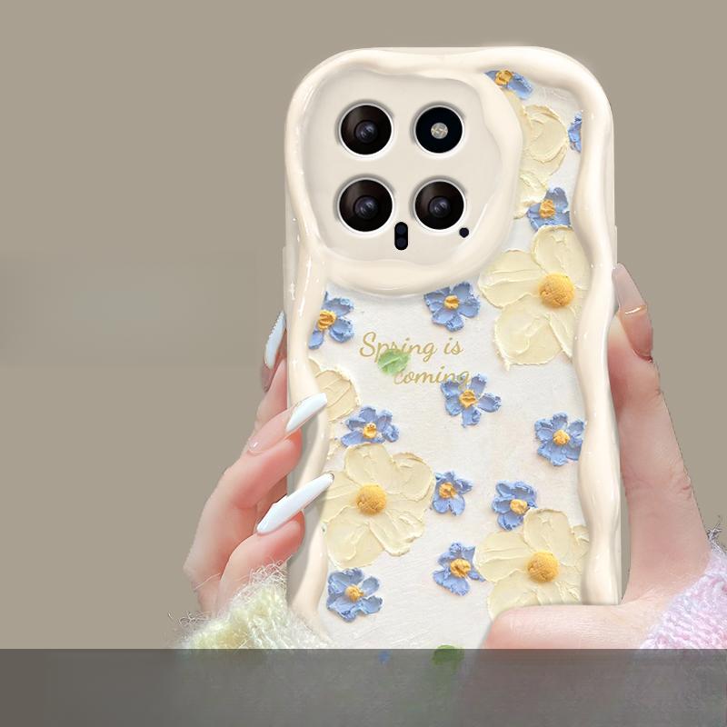 

Подходит для Xiaomi 14/13pro Чехол для мобильного телефона Note12/11 Полноэкранная масляная живопись Цветочная цепочка Redmi K70 Прозрачный мягкий Redmi Note 9 Pro