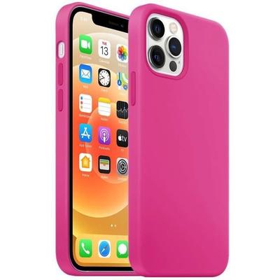 Skyddsskal - E.F.CONNECTION - för iPhone 12 Pro Max - Stöttåligt - Halkfritt - Fuchsia