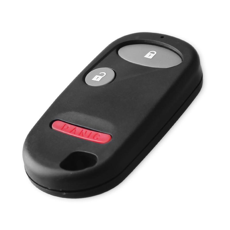KEYYOU 3 Buttons 2+Panic Blank Key Case Shell Replace For Honda Accord 1997 Element 2003-2011 CR-V Civic Remote Car Key Cover