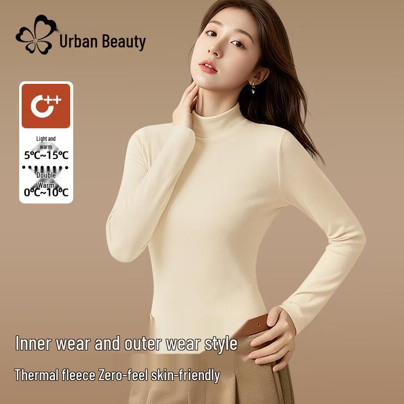 Women s Fleece-Lined Mock Neck Thermal Top XL