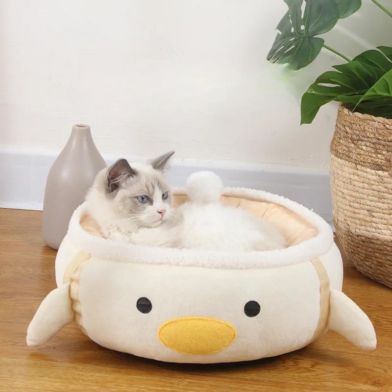 Hängendes Design Katzenhängemattennest Kurzplüsch PP Baumwolle Katzenhaus Mehrzweck Warm Katze und Hund Haustierbedarf Hängematte Katzenbett