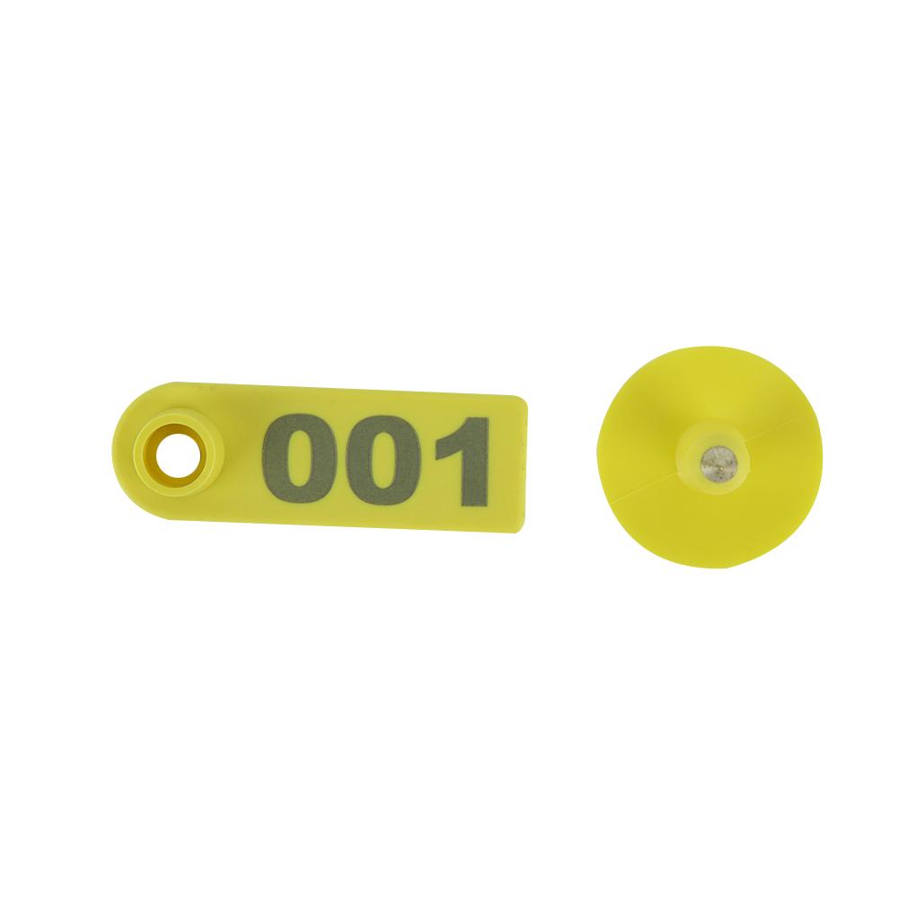 1 100 Number Plastic Livestock Ear Tag Animal Tag for Goat Sheep Pig (Yellow)