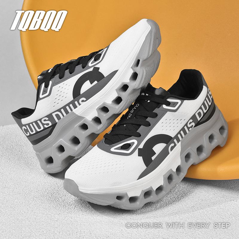 Yto Curtain Men's Cushioning Running Shoes Lightweight Athletic Daily Athletic Shoes Anti-Skid Athletic Shoes Outside Travel Walking Footwear Cm