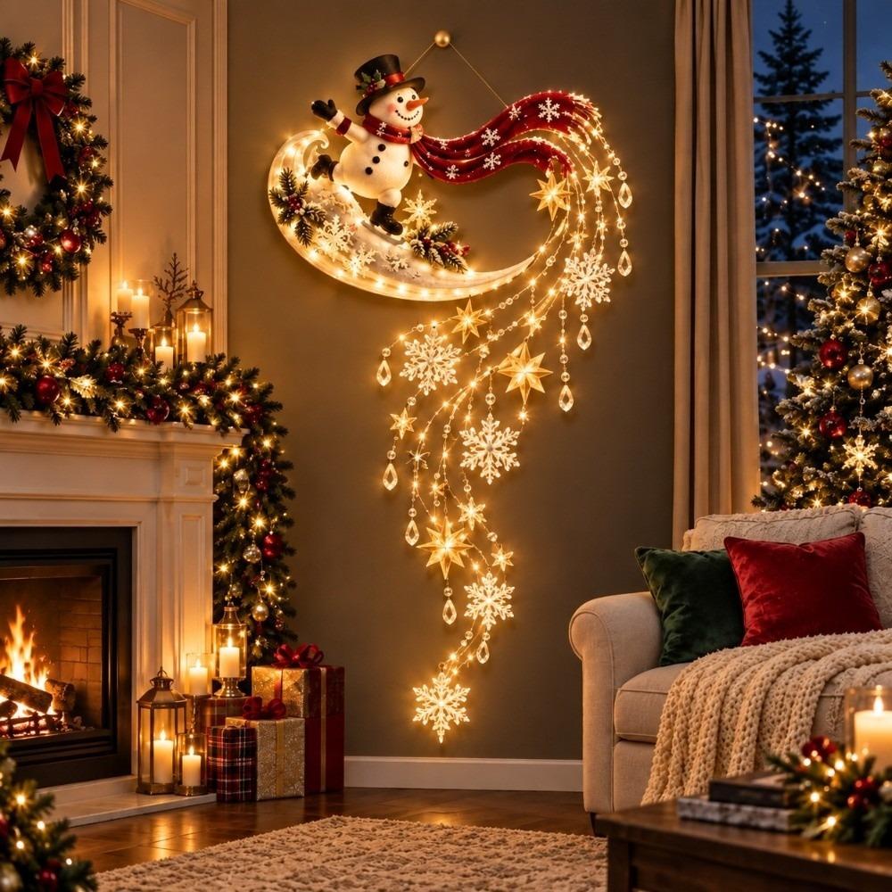 LED Angel Blessing Wall Light Starglow Cascading Glowing Star Light Christmas Holiday