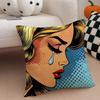 Anime P-Pop Ant Sexy Girls Pillow Case Anti-Dustmite Pillowcase Invisible Zipper Silky Short Plush Sofa Cushion Cover