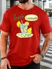 Fresh Lemonade Drink Unisexs Front Print T Shirt Summer Fruit Beverage Cartoon Graphic Tee Casual Short Sleeve Top Juice Lover Gift