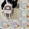Nylon Letter Backpack For Girls With Reducing Burden And 14in Laptop Storage For Daily Use