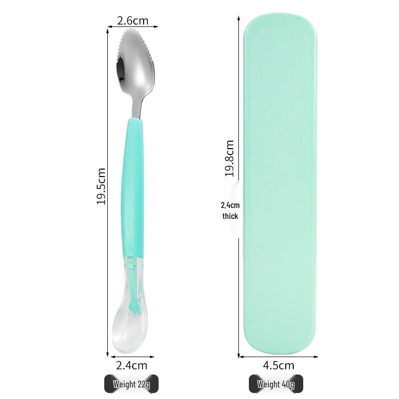 Portable Double-Ended Fruit Spoon Set